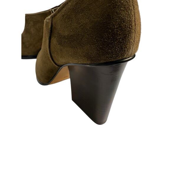 Donald J Pliner Khaki Green Suede Verie Pointed Toe Ankle Boots Booties 7.5 New - Picture 9 of 16